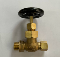 Válvulas de compresión de latón marino, válvulas de globo con rosca externa, válvulas de grifo estándar JIS F7388/F7389, 20K6 / 20K8