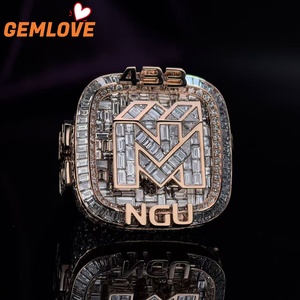 แหวนเพชร GEMLOVE ระดับไฮเอนด์ D-F VVS ฝังเพชรเต็มวง สำหรับงานปาร์ตี้ไนท์คลับ - Product Image 1