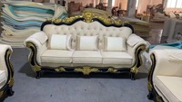 Canapé de style français de luxe, classique européen de haute qualité, coussin royal français, causeuse, ensemble de canapé en bois sculpté de style français
