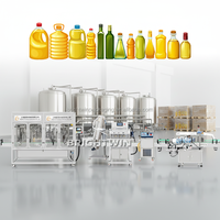 Ligne de production complète de machines de remplissage d'huile servo-électrique pour l'huile comestible, l'huile d'olive, l'huile de tournesol et l'huile de sésame