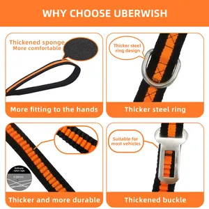 Correa Retráctil para Perro, de Lujo, para Exteriores, de Cuero y Nailon, Resistente, con Diseño Elástico - Product Image 3