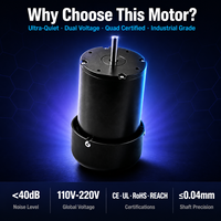 Motor EC BLDC de 150W, 3300 RPM, Velocidad Variable, Bajo Ruido (Menos de 40dB), Certificado CE UL, Doble Voltaje 110V/220V