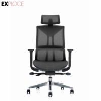 Chaise de bureau à dossier haut, chaise de bureau PC, chaise de course LED ergonomique réglable pivotante