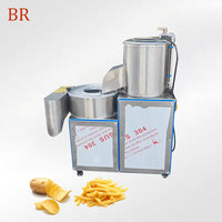 Machine à éplucher et à couper les pommes de terre électrique commerciale entièrement automatique