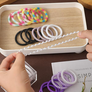 Jiamu Offre spéciale Paquet de boîte Accessoires pour cheveux Filles Aucun dommage Cheveux Simple Haute Élastique Style Coréen Spirale Attaches Téléphone - Product Image 3