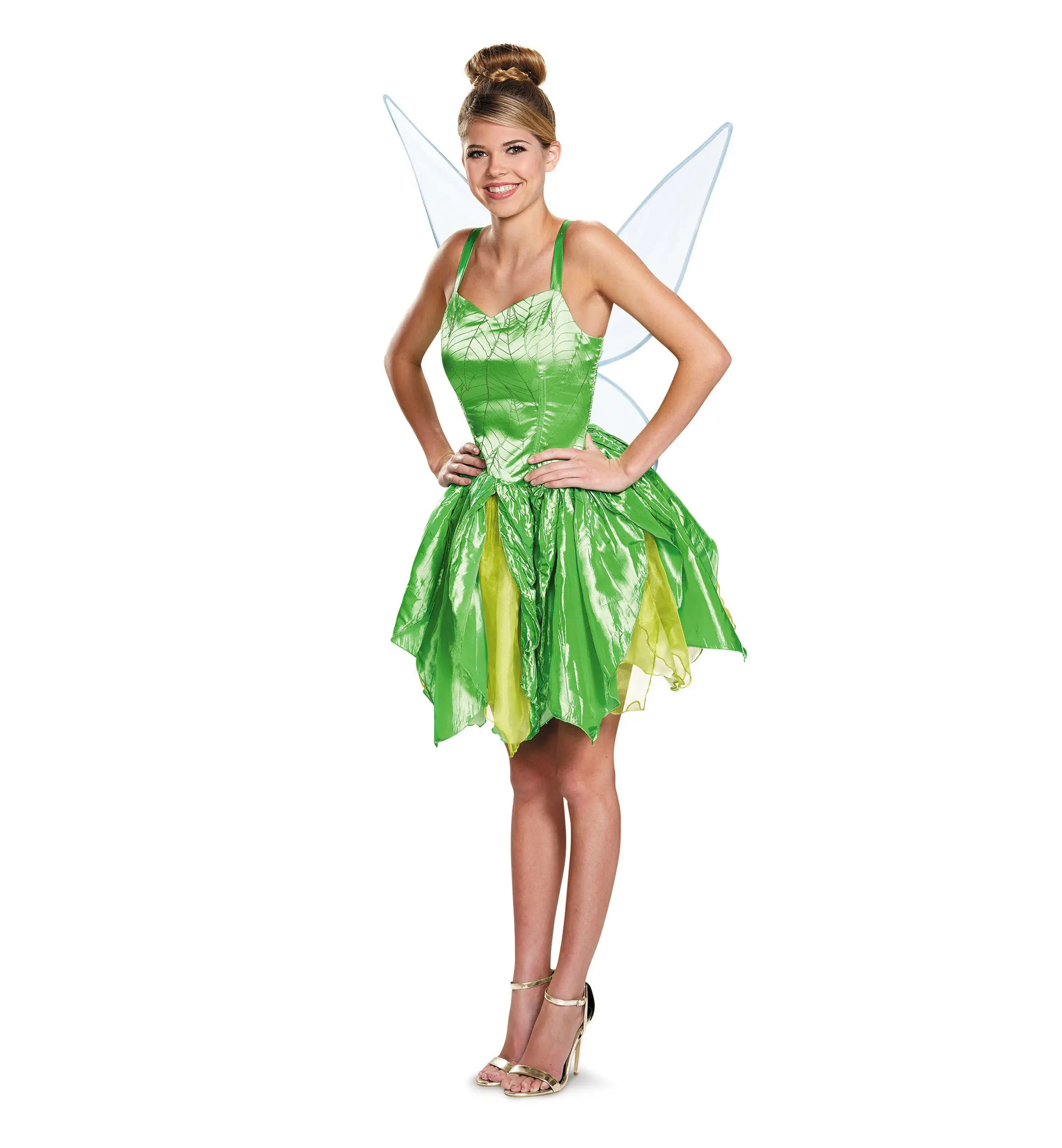 Damen Prestige Tinker Bell Kostüm Prinzessin Tinkerbell Kostüm ausgefallenes Halloween-Geburtstagsfeier-Outfit märchenkleid mit Wingen