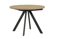 Ensemble de table à manger ovale moderne extensible et personnalisable avec pieds en métal