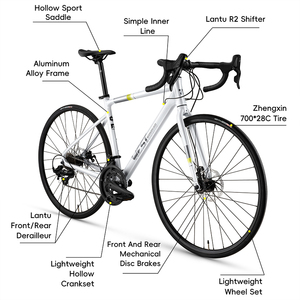 WEST BIKING Vélo de Route Léger pour Adultes, Bicyclette Confortable Tendance avec Cadre en Alliage d'Aluminium - Product Image 5