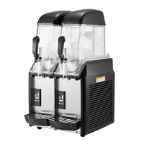 Machine à Granita Commerciale en Acier Inoxydable à Double Cuve, Deux Saveurs, pour Bar et Salon de Thé