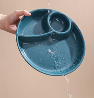 Nouvelle Assiette Classique Écologique en Paille de Blé et Plastique pour Fêtes, avec Compartiment à Vinaigre (Modèle 2026)