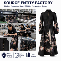 Robe Midi Florale Vintage Sur Mesure avec Ceinture pour Bureau, Soirée, Cérémonie, Mariage, Invitée, Grandes Tailles
