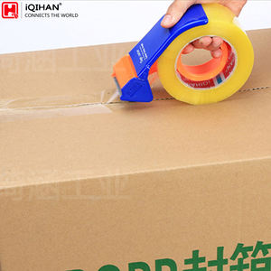 Özel temizle kahverengi sarı BOPP ambalaj bandı şeffaf karton sızdırmazlık HotMelt koli bandı için yapışkan ambalaj bandı Logo - Product Image 2