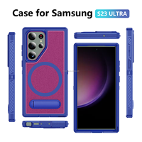 Étui magnétique robuste avec béquille, protection contre les chutes, coque rigide givrée pour Samsung Galaxy S26 Ultra S24 Plus S23 Ultra S25