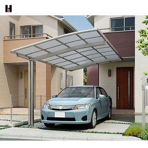 Cadre en aluminium polycarbonate fabricants d'abri pour voiture unique taille personnalisée abris pour voiture à toit plat extérieur - Product Image 2