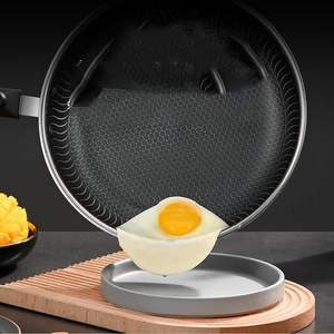 Poêle à frire antiadhésive en nid d'abeille <span class=keywords><strong>de</strong></span> 26 cm, en acier inoxydable 304/316, fond plat, profonde et ronde, pour <span class=keywords><strong>cuisine</strong></span> <span class=keywords><strong>de</strong></span> restaurant - Product Image 4