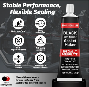 Mastic d'étanchéité en silicone RTV PREMA Ultra Black pour la réparation de moteurs - Product Image 2