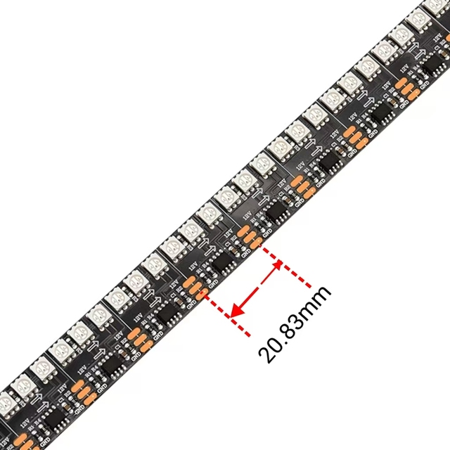 Led Artnet Gaming Room TV Backlight for Digital RGB Strips 12V 144 LEDs Pixels UCS2903 Addressable Programmable Led Strip Light