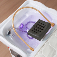 Matériel de salon de beauté : Bac à shampoing avec réservoir d'eau de 60 litres, chaise et bassin de lavage pratique pour spa capillaire japonais