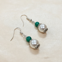 Boucles d'oreilles pendantes en imitation perle et turquoise, légères, avec pendentif en pierres naturelles, bijoux fantaisie pour femme, idéales comme cadeau