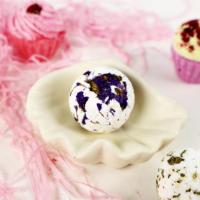 Ensemble cadeau de beauté en gros, bombe de bain naturelle, boules de bain relaxantes, gâteau à bulles avec fleurs séchées pour enfants