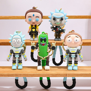 Portachiavi Anime Rick e <span class=keywords><strong>Morty</strong></span> di Marca, Nuovo Design in Silicone, Stile Carino, Non Tossico, Ciondolo per Zaino Scolastico, Regalo Confezionato Singolarmente - Product Image 3