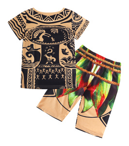 어린 소년을위한 할로윈 Vaiana Maui 의상 3D 디지털 프린트 잠옷 세트 2pcs 유아 아동복 코스프레 잠옷 복장 - Product Image 6