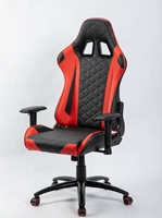 Chaise de bureau ergonomique en similicuir PU, style racing, avec fonction massage, hauteur réglable, repose-pieds, pivotante et moderne pour la maison