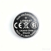 Batería de Botón de Litio Litobat 3V CR2016/CR2025/CR2430 para Control Remoto, Juguetes, Llaves de Coche, Placa Base de Ordenador, Reloj
