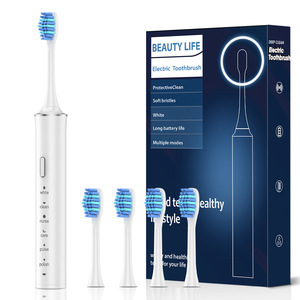 Brosse à dents électrique sonique à poils doux personnalisable avec 5 modes, IPX7, rechargeable, pour blanchir les dents, ensemble de brosses à dents automatiques de voyage - Product Image 5