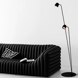 Divano Vintage Nero con Motivo Litchi in Legno, Anti-Graffio per Gatti, Borsa per Divano Haus Woh Nuo Mid- Artistic Straight Row Single Floor Lazy - Product Image 5