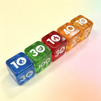 Dés carrés en acrylique transparent de qualité supérieure 20 mm, OEM, cube à 6 faces, symboles numériques, surface gravée sur mesure, durable, écologique pour