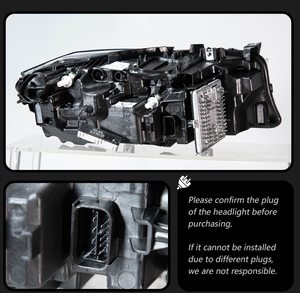 ไฟหน้า AURON สำหรับรถยนต์ซีรีส์ 3 รุ่น F34 ปี 2013-2020 สไตล์ Ikon 6000K สีเหลืองและสีขาว DRL 12V 36W ไฟหน้าใหม่ - Product Image 2