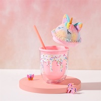 Zogifts – Excellent Gobelet Isotherme en Plastique avec Couvercle Sécurisé et Poignée pour Crème Glacée, Boissons Froides, Décoration de Fêtes et Petits Déjeuners