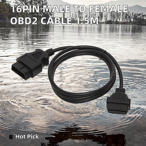 Yüksek Kaliteli Erkek-Dişi 16PIN OBD II Teşhis ELM327 Tarama Cihazı Kablosu 1.5M 12V/24V - Product Image 2