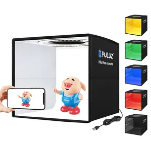 Godox 25cm 접이식 휴대용 Softbox LED 링 조명 촬영 텐트 스튜디오 라이트 박스 12 색 배경막 패브릭