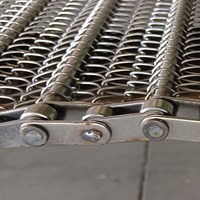 Chaîne métallique en spirale en acier inoxydable résistant à la chaleur, types de bande transporteuse alimentaire pour le refroidissement, la cuisson, la friture et le lavage