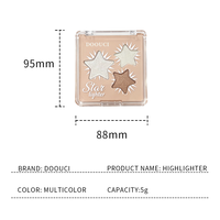DOOUCI OEM/ODM Kosmetik Kecantikan Makeup Tiga Warna Palet Highlight Portabel yang Dapat Dibaurkan dan Halus Seperti Sutra