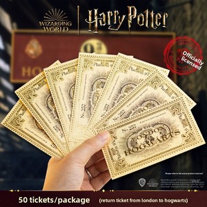 Biglietti Stampati con Motivi di Film e Anime, Biglietti Dorati, Accessori per Cosplay, Biglietto del Treno da Londra a Hogwarts Piattaforma 9 <span class=keywords><strong>3</strong></span>/4, Carte da Collezione - Product Image 2