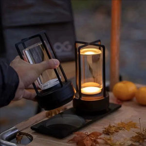 יוקרה זהב <span class=keywords><strong>USB</strong></span> נייד נטענת <span class=keywords><strong>led</strong></span> מנורת שולחן בר מסעדה אלחוטי dimmable מנורת שולחן פנס מנורה - Product Image 1