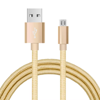 Cable de Carga de Nailon de Alta Calidad 2026, Cable USB V8 Trenzado para Transferencia de Datos para Teléfonos Inteligentes