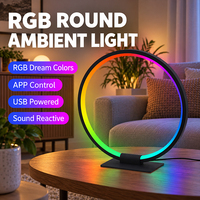 Lampe de nuit LED RGB moderne avec télécommande via application, rechargeable par USB, à changement de couleur, pour chambre d'enfant, salle de jeux, décoration