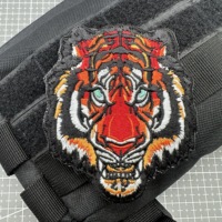 Bêtes de la jungle créatives brodées pour patchs velcro Badges de bras d'animaux d'extérieur Tiger PandaWolf Dragon Badge pour utilisation de vêtement