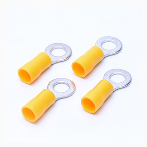 Brass <b>Circle</b> Cable Lug Wire Crimp Connector Electric Stamping Round Terminal Insulated <b>Ring</b> Spade Terminal - Product Image 4