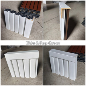 Panneaux de clôture 3D en PVC enduit ASA WPC imperméables pour jardin, revêtement mural extérieur pour maisons avec couverture supérieure et latérale - Product Image 3
