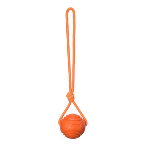 Jouet en corde solide, balle en caoutchouc durable à mâcher pour animaux de compagnie, entraînement de récupération, taille moyenne - Product Image 3