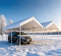 Abri de voiture extérieur en tente avec structure en acier, imperméable, anti-poussière, pare-soleil, isolation thermique, facile à utiliser