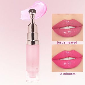 Wholesale OEM Hydrating Lip Plumper Oil with Cooling Metal Applicator Fruit Flavor <b>Magic</b> Lip Oil Vegan Lip Makeup Tinted Gloss - Product Image 5