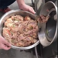 Machine à tambour sous vide entièrement automatique intégrée avec coupe-bol en acier inoxydable pour la transformation des tranches de viande séchée