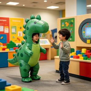 2026 OEM ODM Customized Halloween Inflatable <b>Dinosaur</b> <b>Costume</b> <b>Kids</b> Fancy <b>Dinosaur</b> Suit Blow up <b>Costume</b> Party Cosplay - Product Image 6