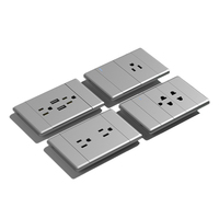 Nuevo Diseño de Productos para el Hogar, Enchufe de Pared Eléctrico Estándar Estadounidense 118 con Interruptor Delgado de 10A y Enchufe para Uso Doméstico, Material de PC